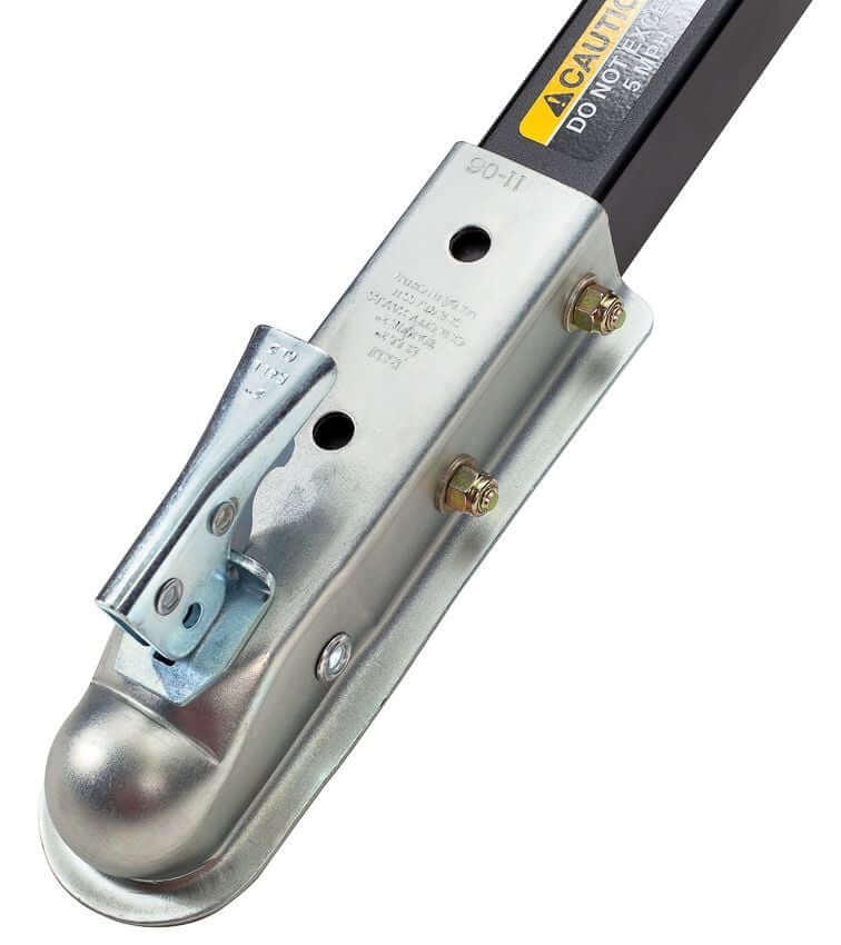Swisher 52" Rough Cut Mower tow hitch, silver metal with sturdy clamp and visible hardware.