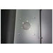 Swisher 6 Person ESP Safety Shelter top view, gray metal with circular vent and screws.