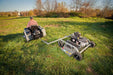 Swisher 60" Trail Mower, 12V, 15.5 HP, gray and black with wheels and handle.