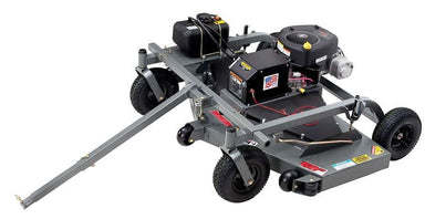 Swisher 60" Trail Mower 12V, gray with wheels and Briggs & Stratton engine.
