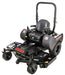 Swisher 60" Zero Turn Mower, black, front view with comfortable seat and steering controls.