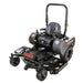 Swisher 60" Zero Turn Mower, black, front view with comfortable seat and steering controls.