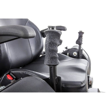Swisher 60" Zero Turn Mower with 24 HP Briggs & Stratton, featuring textured control handles and black seating.
