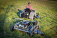 Swisher 60" Trail Mower 12V with 15.5 HP Briggs & Stratton, gray, rear view, rugged design.
