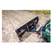 Swisher 62" UTV Commercial Pro Plow Combo, black angled view with red markers and mounting hardware.