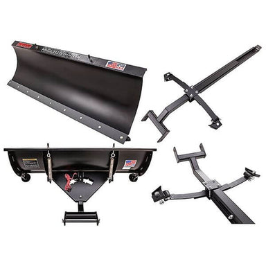 Swisher 62" UTV Commercial Pro Plow Combo, black, features adjustable mounting and sturdy construction.