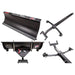 Swisher 62" UTV Commercial Pro Plow Combo, black, features adjustable mounting and sturdy construction.