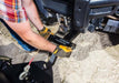 Swisher 62" UTV Commercial Pro Plow Combo close-up, showing mounting details and assembly in action.