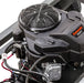 Swisher 66 Commercial Mower 14.5HP Kawasaki engine, black with intricate detailing and power features.