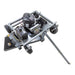 Swisher 66 Commercial Mower 14.5HP Kawasaki, gray with wheels and engine, top-down view.