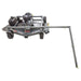 Swisher 66 Commercial Mower, angled view, gray with Kawasaki engine and large rear wheels.