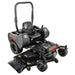 Swisher 66 Zero Turn Mower, 24 HP Briggs & Stratton, black with comfortable seat and dual wheels.