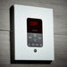 Mr. Steam temperature control panel with digital display, buttons for temp and time settings.