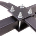 Swisher ATV Plow Mount Kit 20101 close-up view, featuring black metal construction and sturdy bolts.