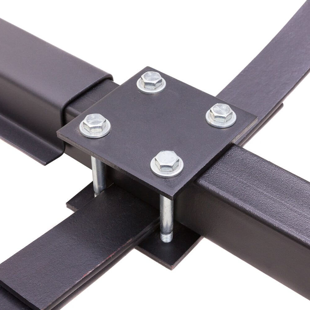 Swisher ATV Plow Mount Kit 20101, durable black metal with bolted connections and angled design.