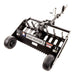 Swisher Commercial Pro RoadBuster Driveway Grader, black, angled view with wheels and adjustable frame.