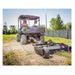 Swisher Commercial Pro RoadBuster Driveway Grader, black with large wheels and adjustable hitch.