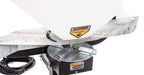 Swisher Commercial Pro UTV / Truck Spreader 22340, angled view with white hopper and metal spreader base.