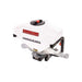 Swisher Commercial Pro UTV / Truck Spreader, white with control handle and metal spreader plate.