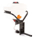 Swisher Commercial Pro UTV/Truck Spreader, white hopper with orange motor and black frame.