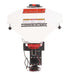 Swisher Commercial Pro UTV/Truck Spreader, white with red components and mounting bracket.