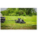 Swisher Country Cut 44" Rough Cut Mower, black with wheels and Kawasaki engine, angled view.
