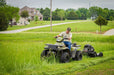 Swisher Country Cut 44" Rough Cut Mower, green, angled view with wheels and powerful engine.