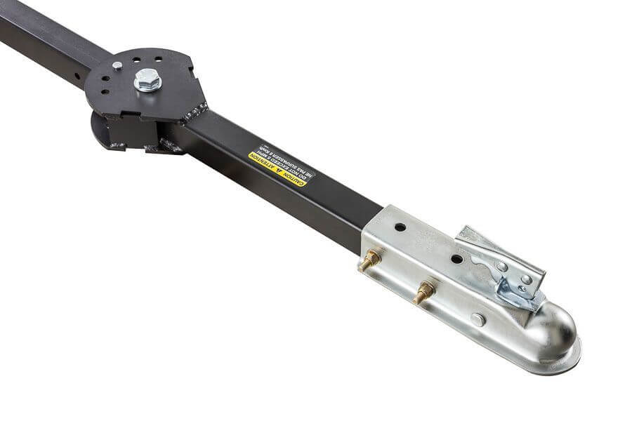 Swisher Country Cut 44" Rough Cut Mower black steel frame with hitch and adjustable support.