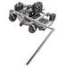 Swisher Fast Finish 60" 14.5 HP 12V Commercial Pro Mower, angled view, gray with sturdy wheels and engine.