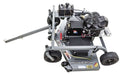 Swisher Fast Finish 60" 14.5 HP 12V Commercial Pro Mower, angled view with black engine and sturdy wheels.