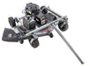 Swisher Fast Finish 60" commercial mower, gray cart design with wheels and small engine.