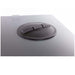 Swisher Hobby Farm Pro Drop Feeder 20 CuFt top view, gray color with a flat lid and handle.