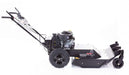 Swisher Predator 24" Walk Behind Rough Cut Mower, black with large wheels and side discharge.