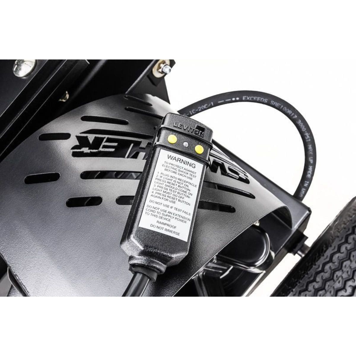 Swisher 22 Ton Electric Log Splitter  Electrical Outlet and Safety Instructions