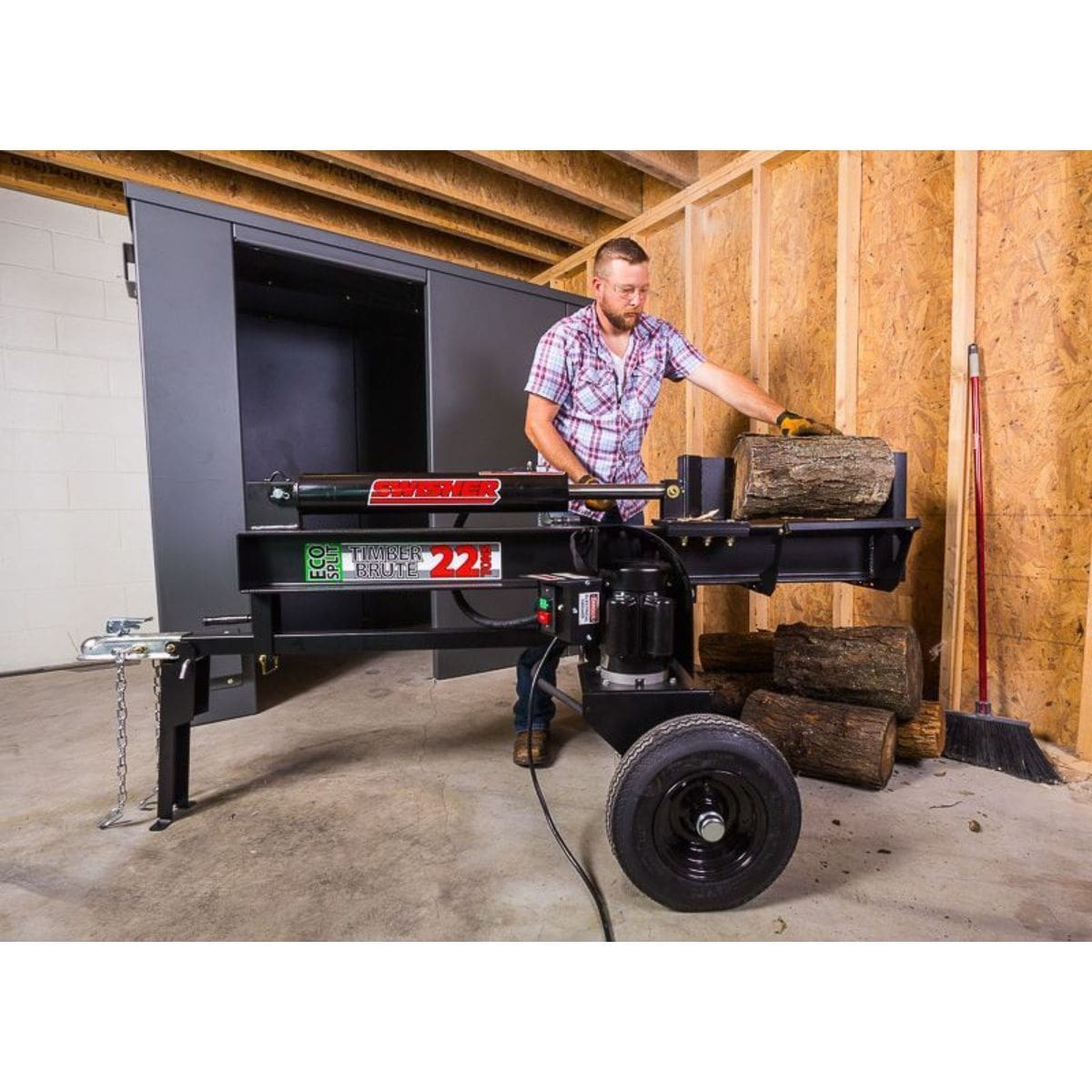 Swisher 22 Ton Electric Log Splitter Outdoor wood processing equipment