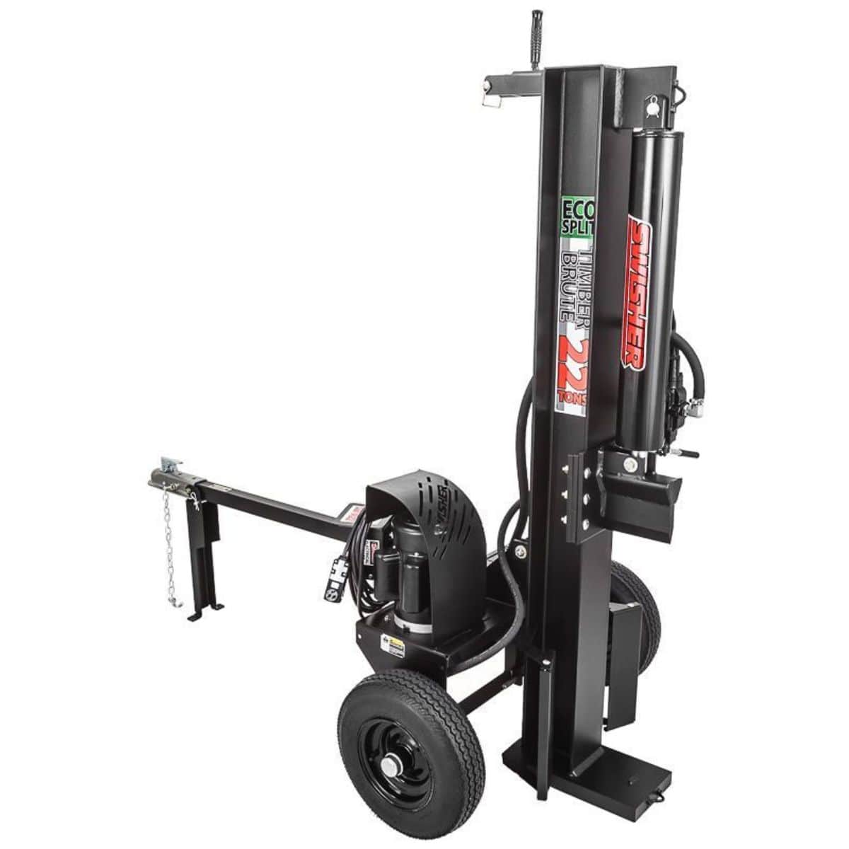 Swisher 22 Ton Electric Log Splitter Middle Angle Photo with Wheels