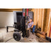 Swisher Black 22 Ton Electric Log Splitter Tool for splitting firewood Close Up Angle
