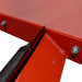 BEFCO Tractor Grading Scraper close-up view, featuring durable orange metal with robust fastening.