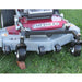 Shepherd Walk-Behind Lawn Mower angled view, featuring red and gray finish with durable wheels.