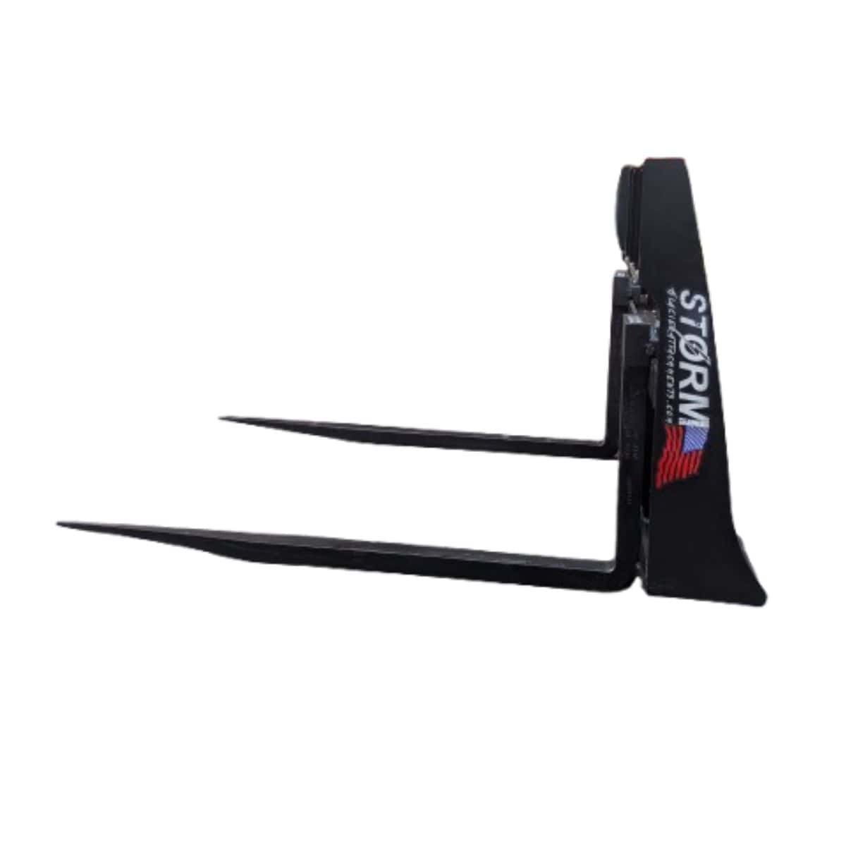 Bale Spear Pallet Forks Storm Attachments Side View