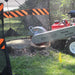 Dosko 691SP-20HE self-propelled stump grinder left side in use
