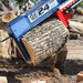 Iron & Oak SMH2419 skid steer log splitter splitting round close-up