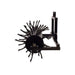 Maxim MPA3P48 plug aerator side profile with tine drum and hitch upright