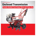 Maxim MS50H garden tiller enclosed transmission feature graphic