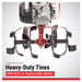 Maxim MS50H garden tiller heavy-duty tines feature graphic