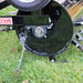 Maxim 36 in. plug aerator tine drum and wheel detail