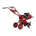 Maxim RMT55H commercial tiller side profile with transport wheels
