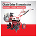 Maxim TP50H Till-N-Plow chain drive transmission feature graphic