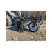 Star Industries skid steer power rake drum and tire view