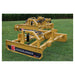 Roadrunner tractor grader blade in field view for land leveling and private road repair